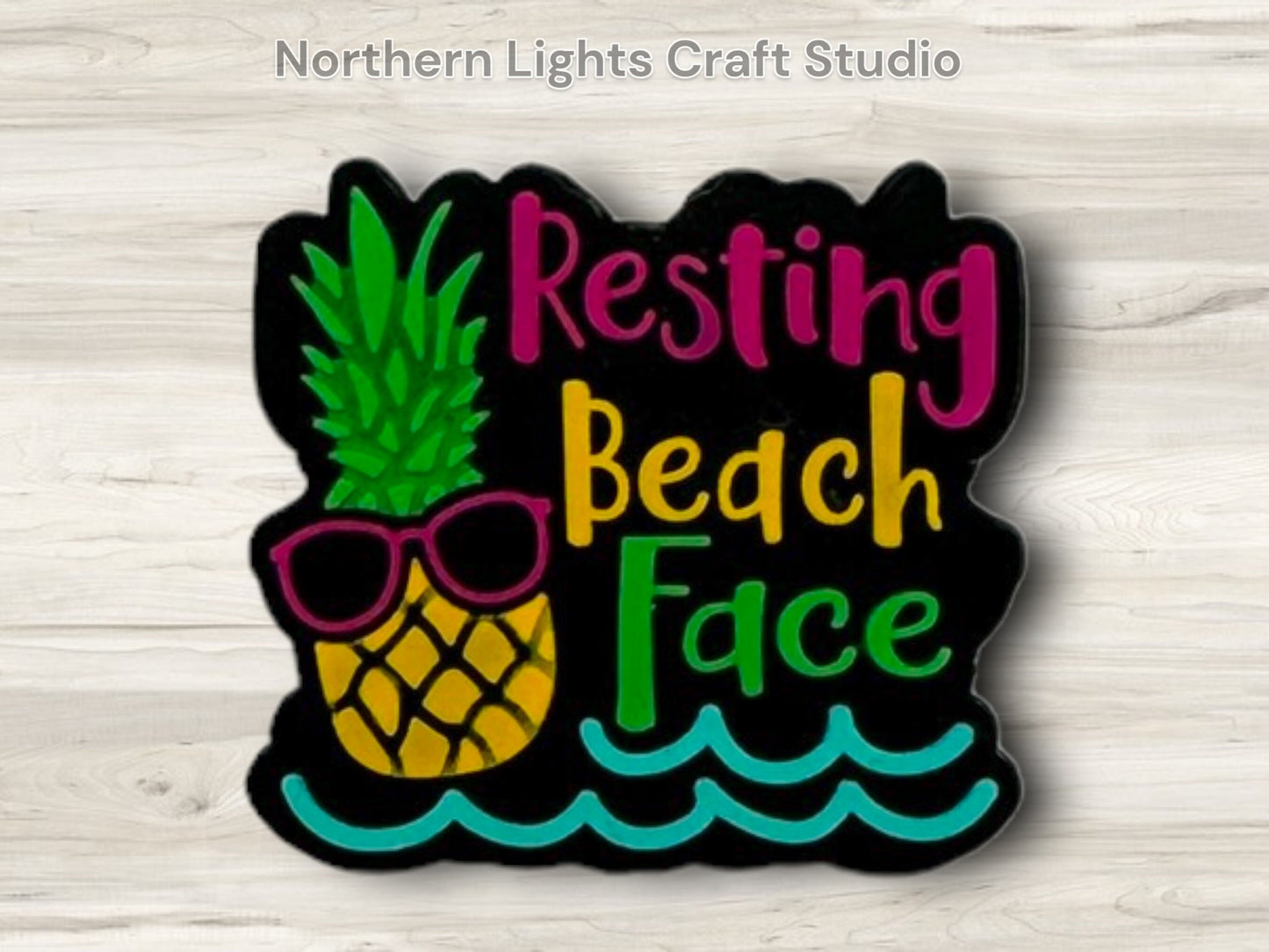 Resting Beach Face Focal, Pineapple Focal, Summer Focal, Beach Focal, Tropical Focal, Funny Focal, Witty Focal