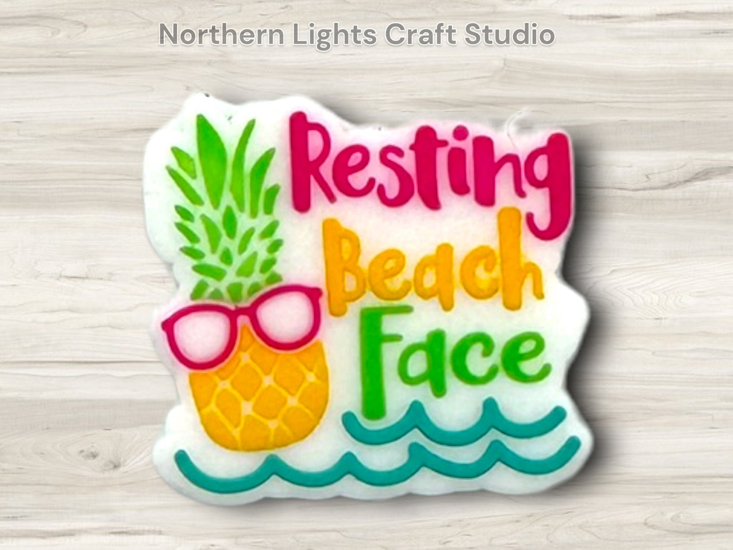 Resting Beach Face Focal, Pineapple Focal, Summer Focal, Beach Focal, Tropical Focal, Funny Focal, Witty Focal