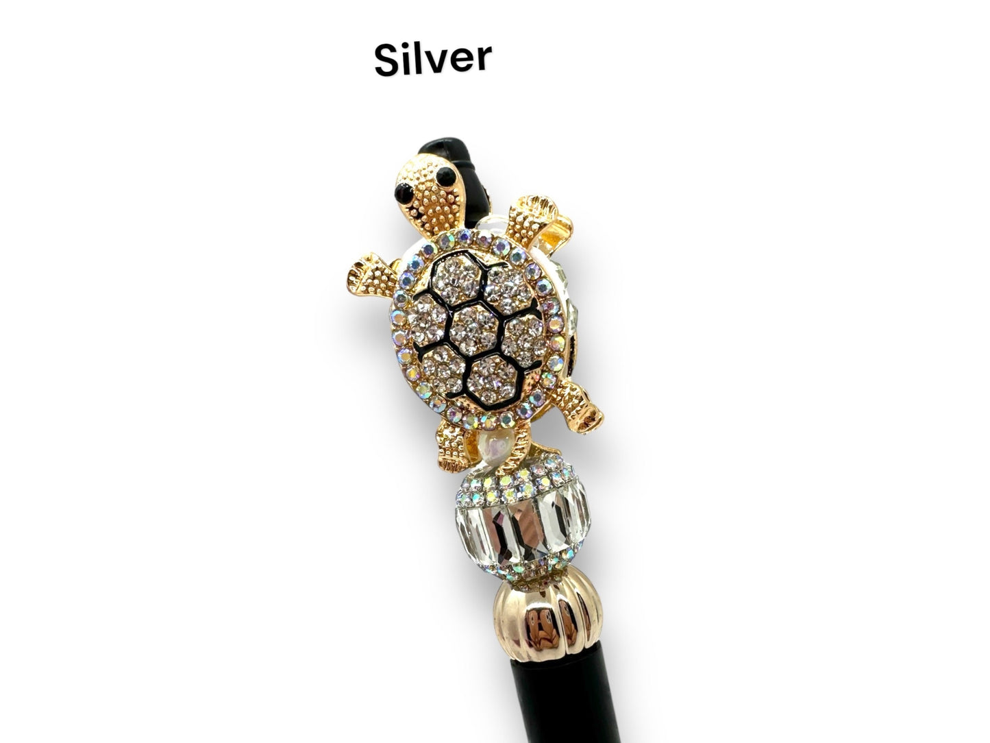 Beaded Bling Turtle Pen, Mosaic Turtle Pen, Fancy Turtle Pen, Rhinestone Turtle Pen (11 Color Options Available-see photos)
