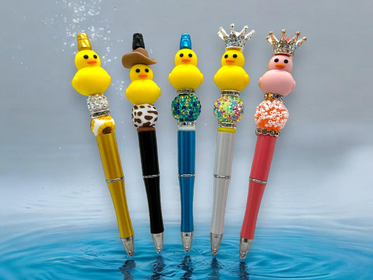 Handmade Beaded Rubber Duck Pen, Rubber Duckie Pen, Rubber Duckie Collector, Gag Gift, Stocking Stuffer Idea, Yellow Duck, Easter Basket Pen