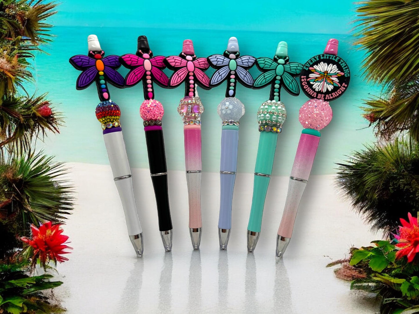 Beaded Dragonfly Pen, Rhinestone Dragonfly, Bling Dragonfly, Dragonfly Bling, Beaded Dragonfly, Every Little Thing is Gonna Be Alright