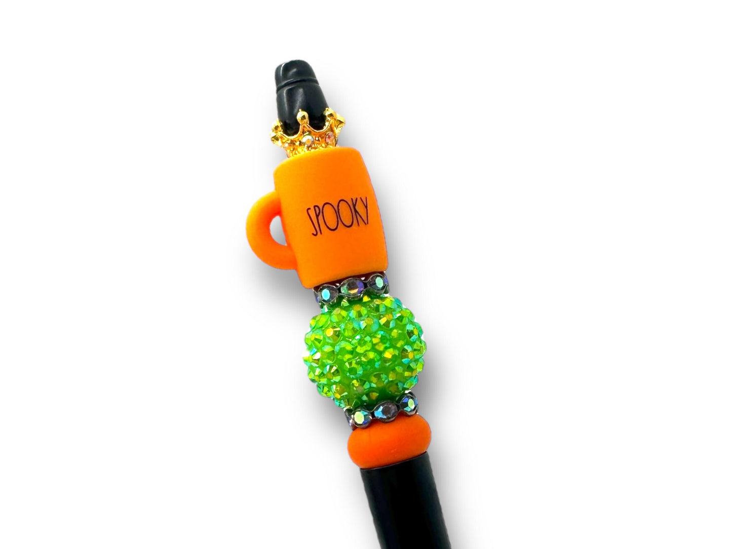 Limited Edition 3D Halloween Beaded Pens, Frankenstein Pen, Spooky Cup Pen, Boo! Pen, Cute Halloween Pen, Bling Halloween Pen