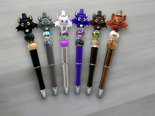 Limited Edition 3D Bat Pens, Frankenstein Pen, Spooky Cup Pen, Boo! Pen, Cute Halloween Pen, Bling Halloween Pen