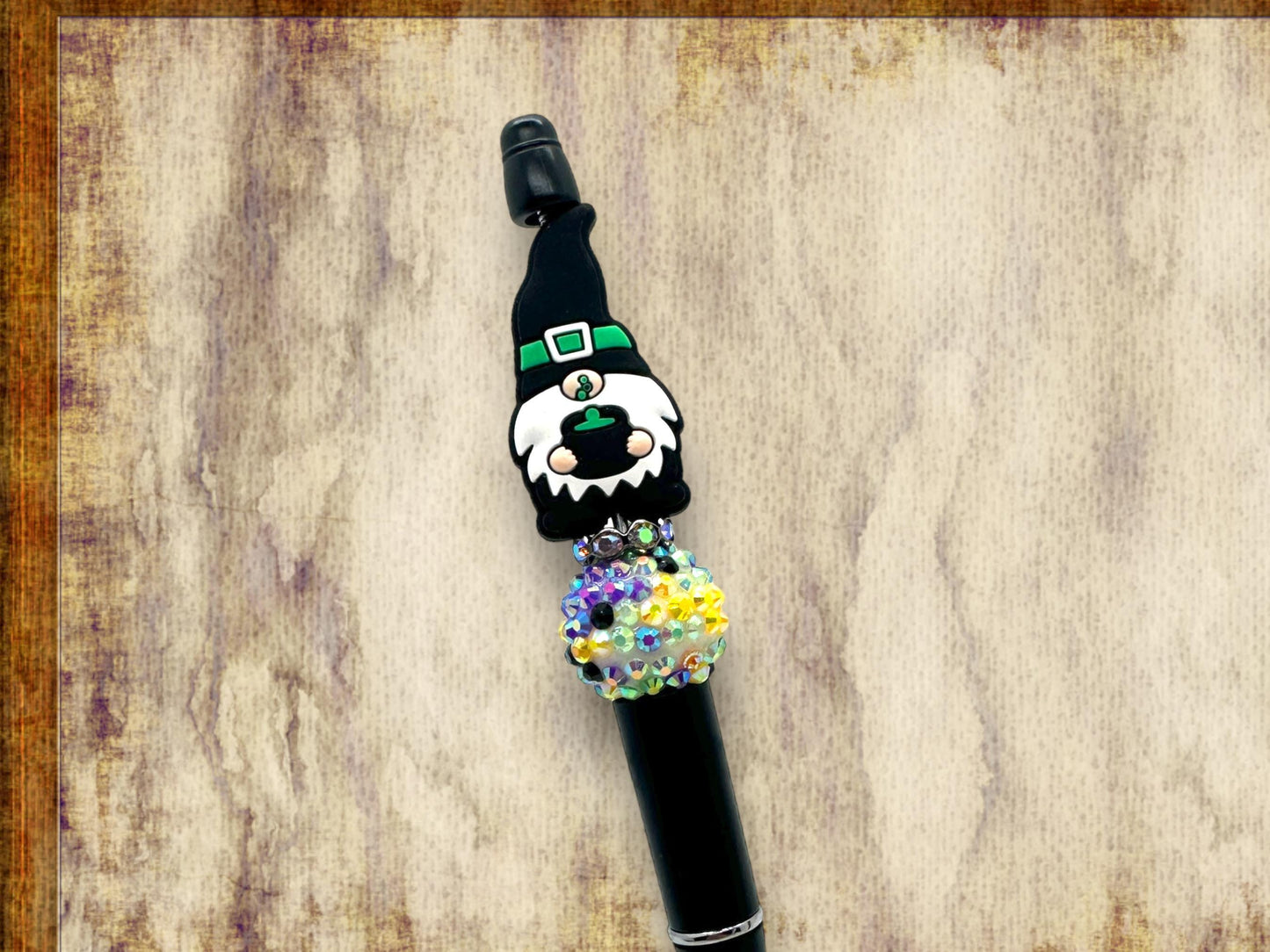 Halloween Bead Pen, Focal Pen, Spider Pen, Pilgrim Gnome, Pumpkin Gnome, Witch Gnome Pen