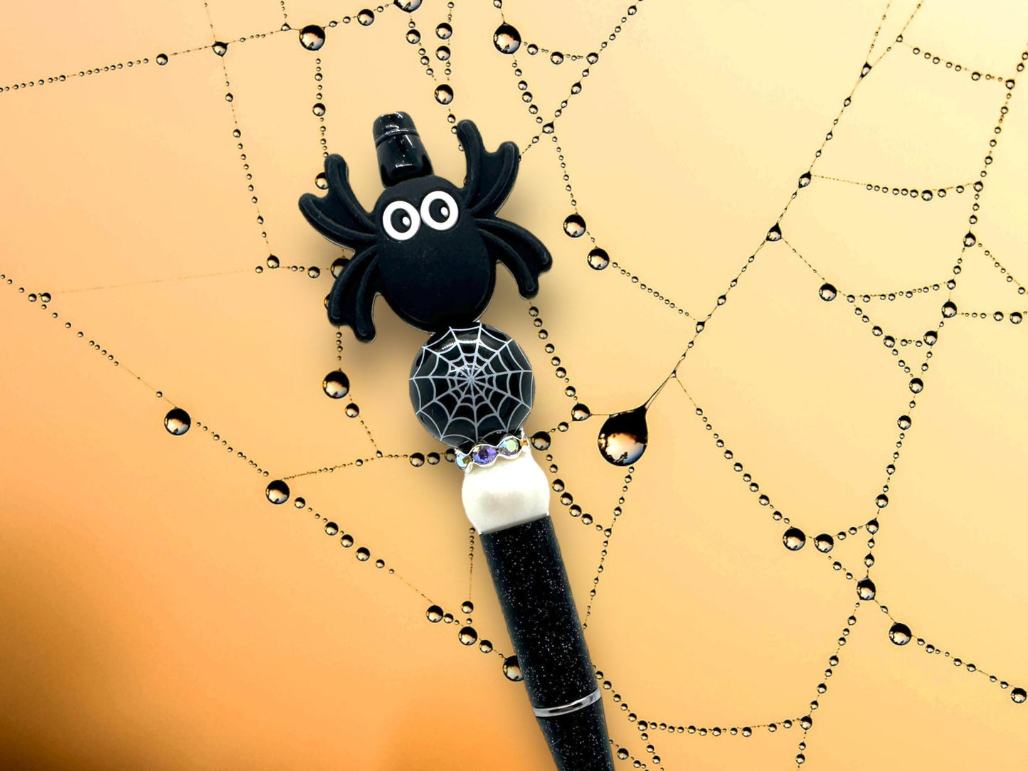 Halloween Bead Pen, Focal Pen, Spider Pen, Pilgrim Gnome, Pumpkin Gnome, Witch Gnome Pen