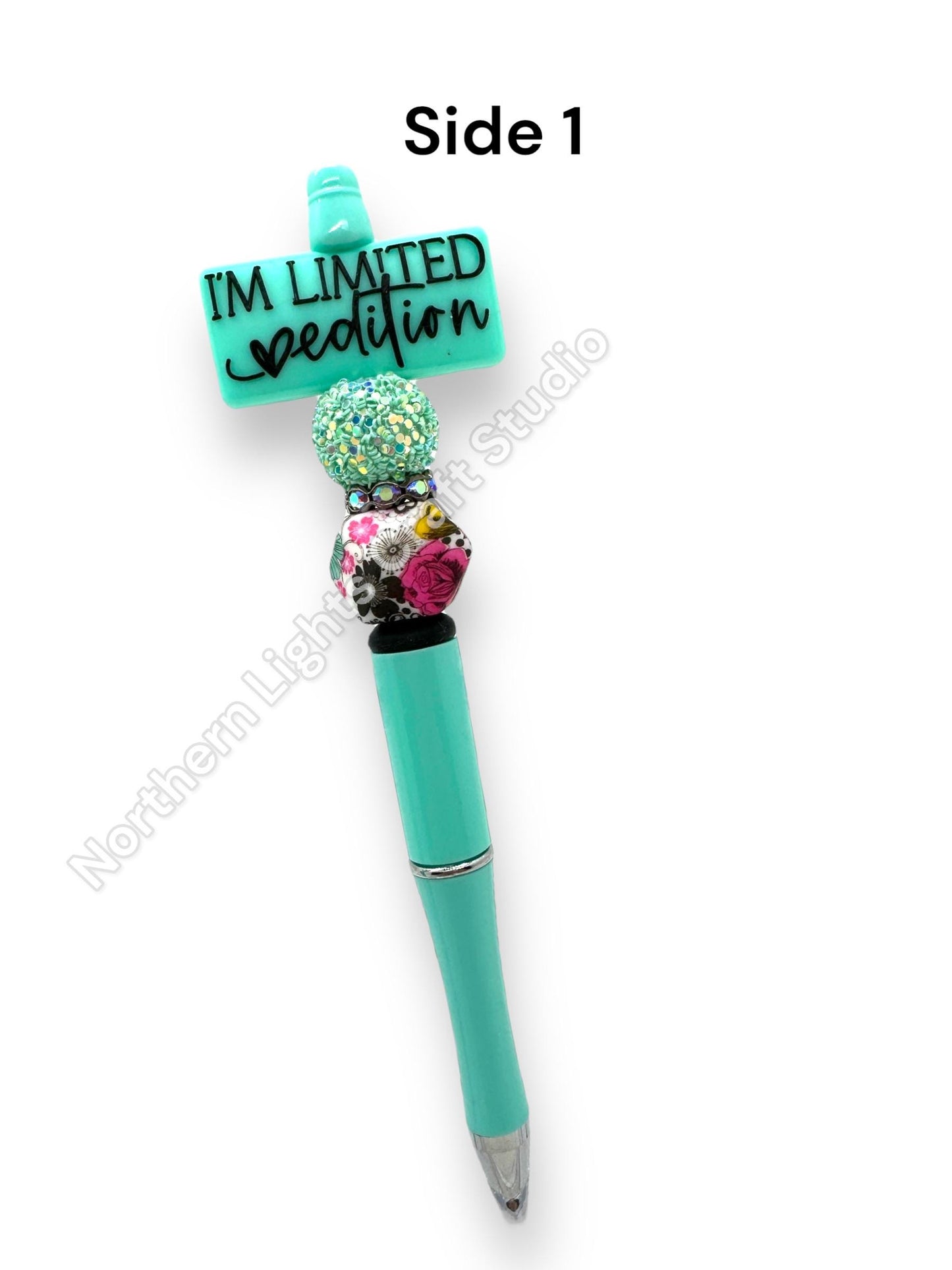 I'm Not Perfect I'm Limited Edition Double-Sided Beaded Pen, Encouragement Bead Pen, Attitude Pen, Positivity Focal Pen