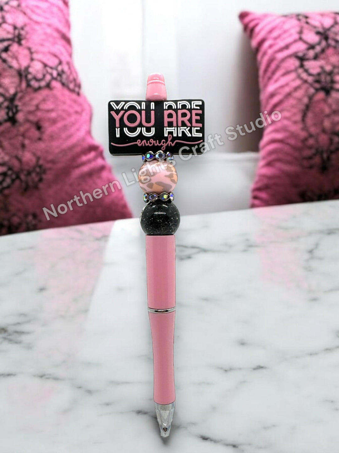You Are Enough Beaded Focal Pen, Encouragement Bead Pen, Positivity Focal Pen