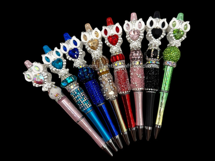 Fancy Owl Pen, Bling Owl Pen, Rhinestone Owl Pen
