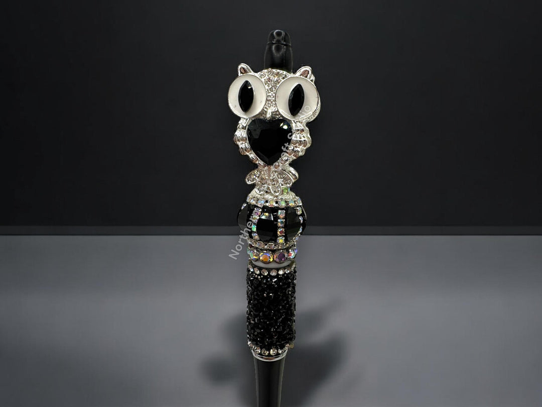 Fancy Owl Pen, Bling Owl Pen, Rhinestone Owl Pen