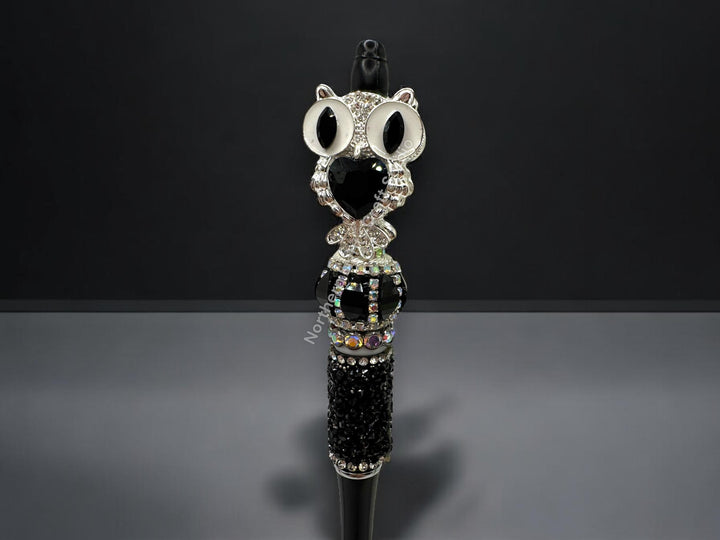 Fancy Owl Pen, Bling Owl Pen, Rhinestone Owl Pen