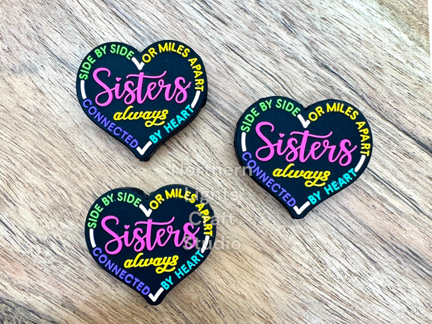 Sisters Silicone Focal Bead -New colors!