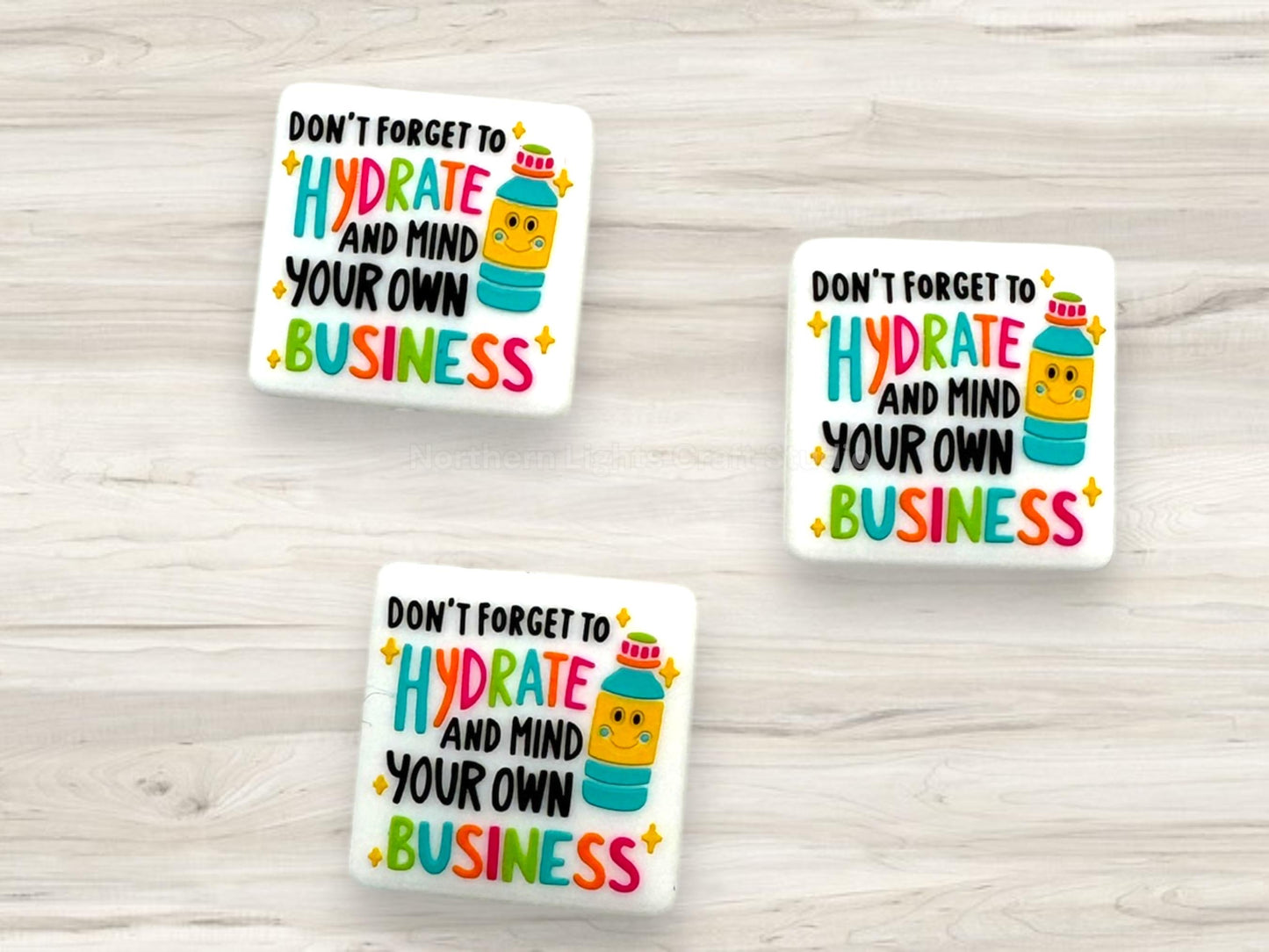 Don't Forget to Hydrate and Mind Your Own Business Focal Bead