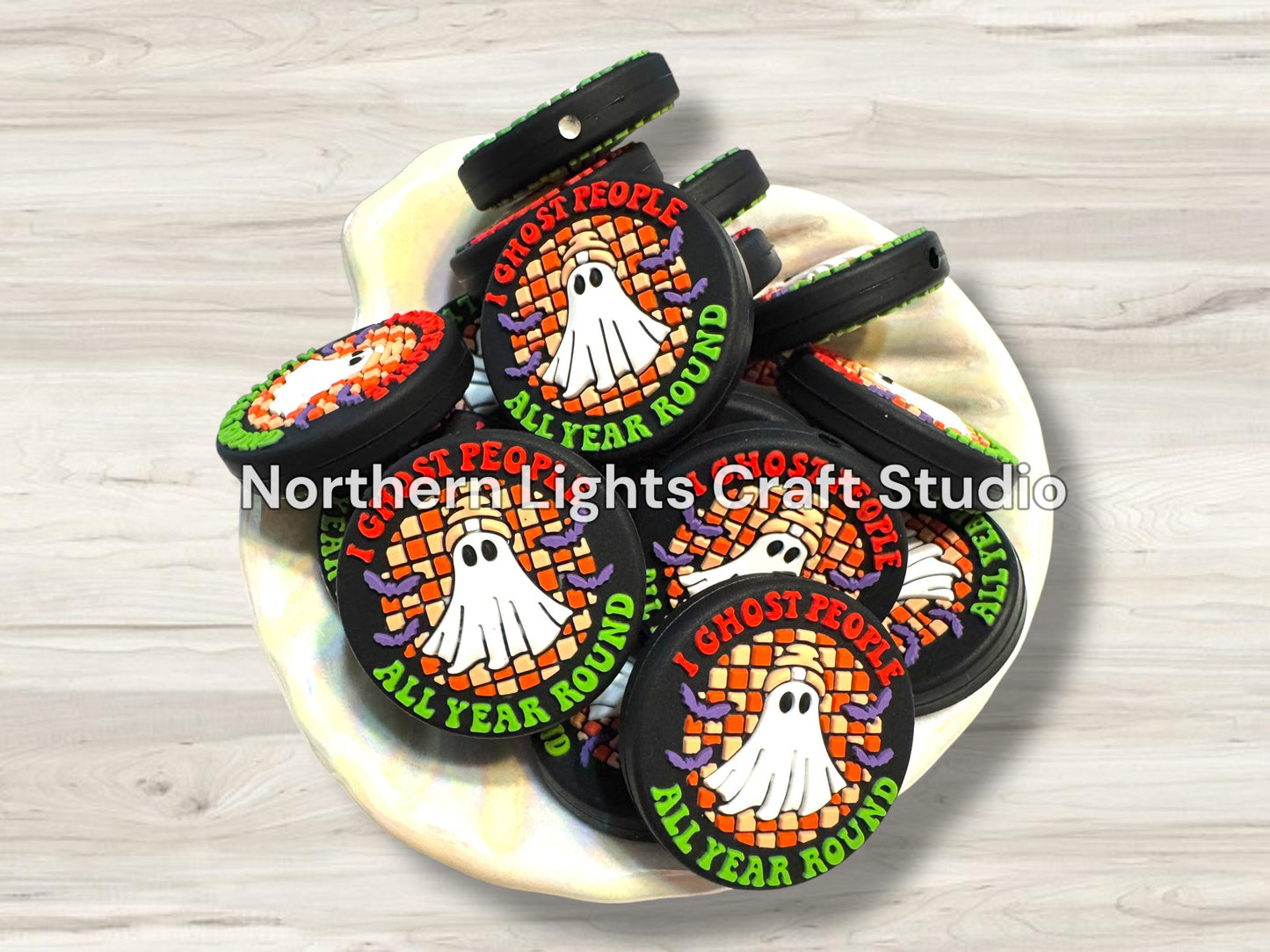 I Ghost People All Year Round Focal Bead, Sarcastic Focal, Ghost Bead