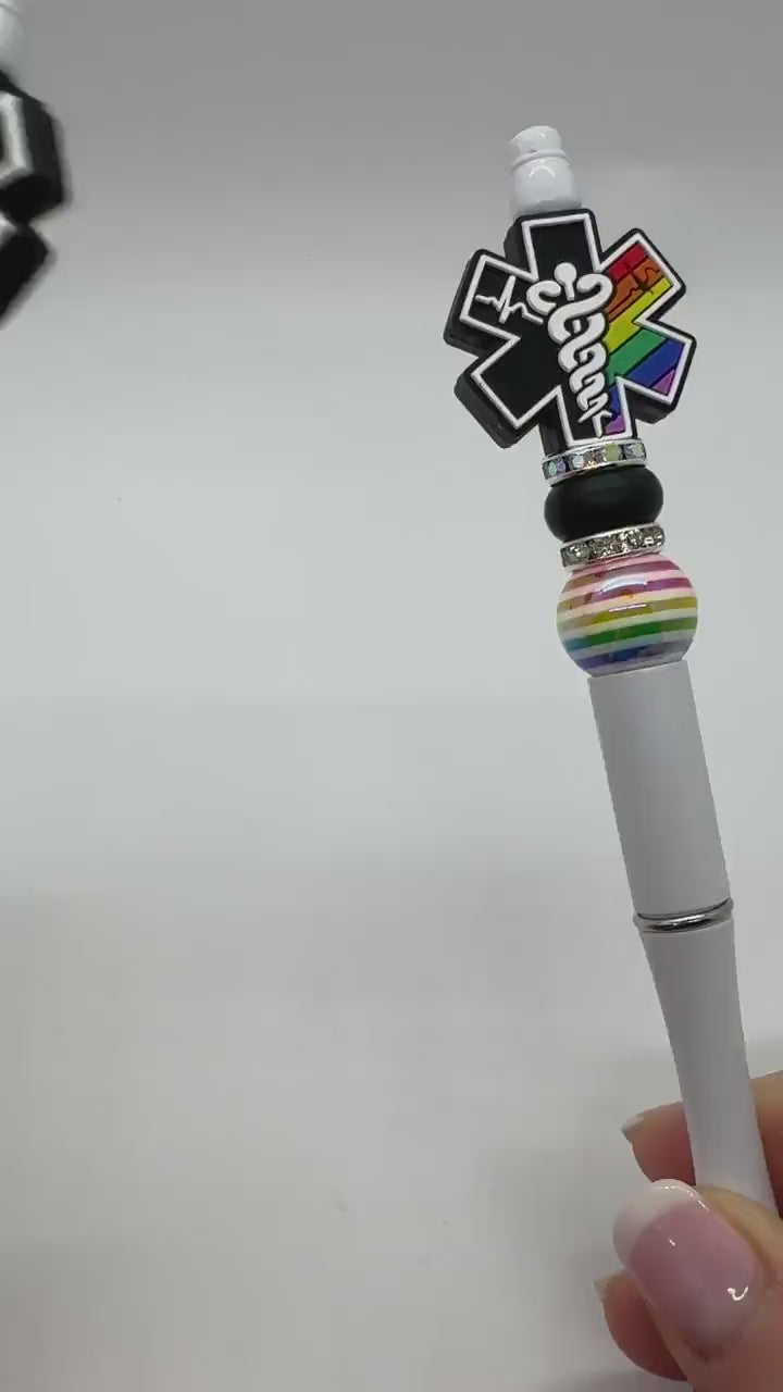 Beaded Occupation Pen, Dental Squad Pen, EMT Bead Pen, Medical Staff Pen Gift, Mail Carrier Pen