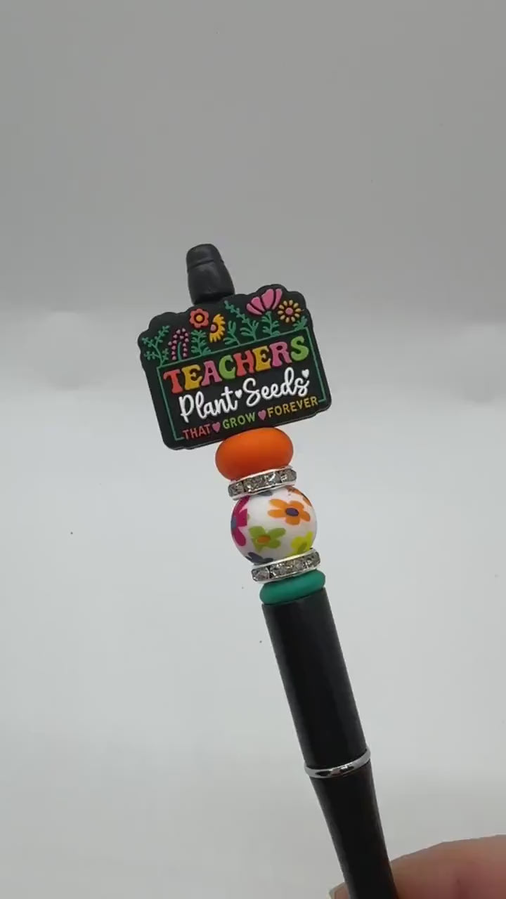 Teacher Appreciation Gift, Cool Teacher Pen, Good Day to Teach Tiny Humans Beaded Pen, Teacher , Cute Teacher Pen, Gift for Teachers