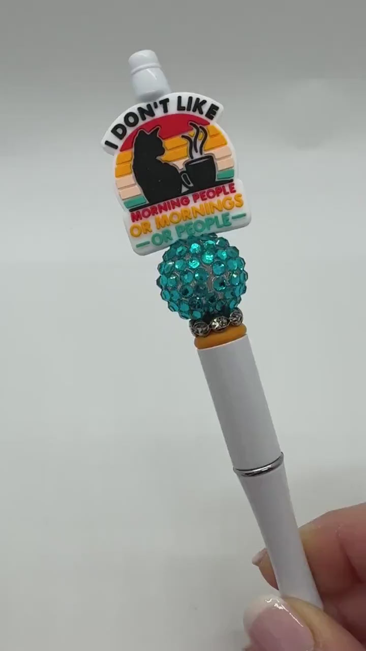 Beaded Sarcastic Pen, Anti-Social Pen, I Don&
