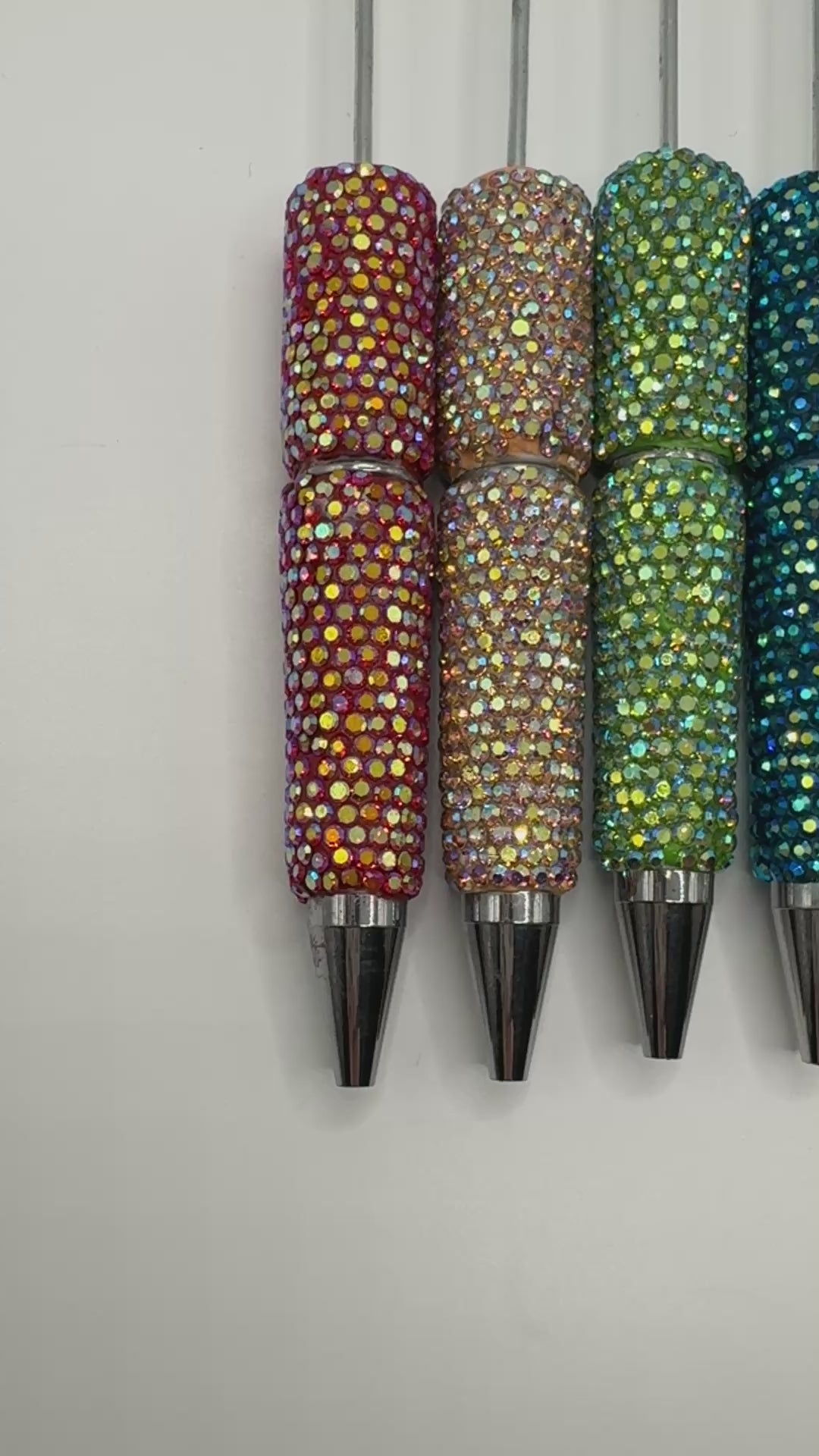 Shiny AB Colorful Rhinestone Beadable Pens - 1pc.