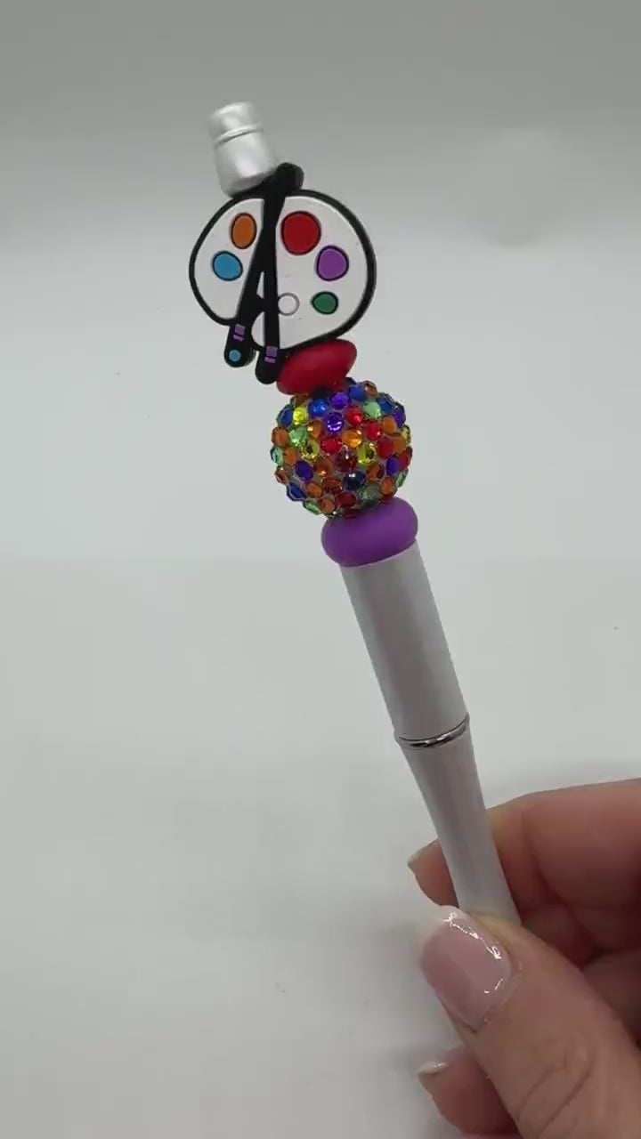 School Beaded Pens, Paraprofessional Gift, Music Teacher Gift, Occupational Therapist Pen, School Bus Drive Gift Pen, Art Teacher Gift
