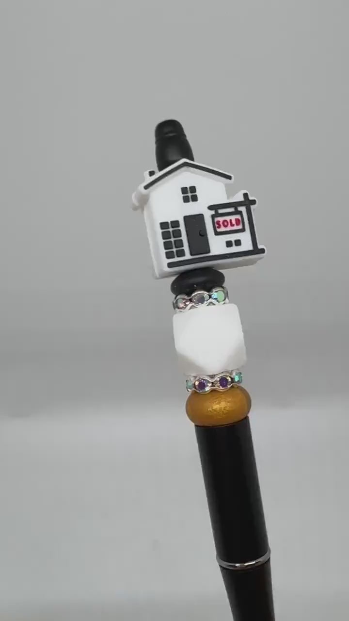 Custom Beaded Realtor Pen, Realtor Pen, Realtor Appreciation Gift, Real Estate Agent Gift, Gifts for Realtors, Gifts for Real Estate Agents