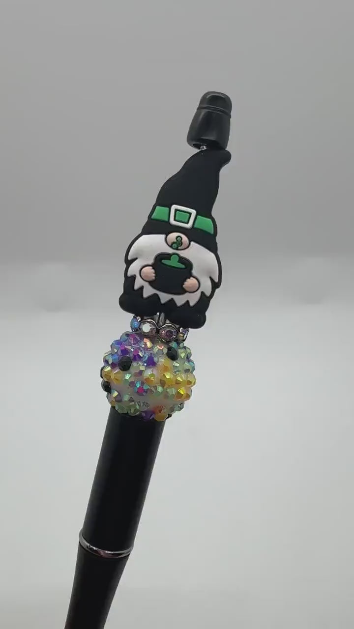 Halloween Bead Pen, Focal Pen, Spider Pen, Pilgrim Gnome, Pumpkin Gnome, Witch Gnome Pen