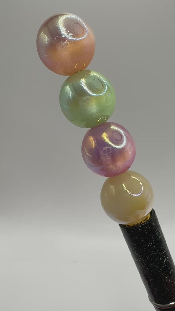 UV Shiny Cat Eye Bead Bright Color Mix-16mm-20pc.