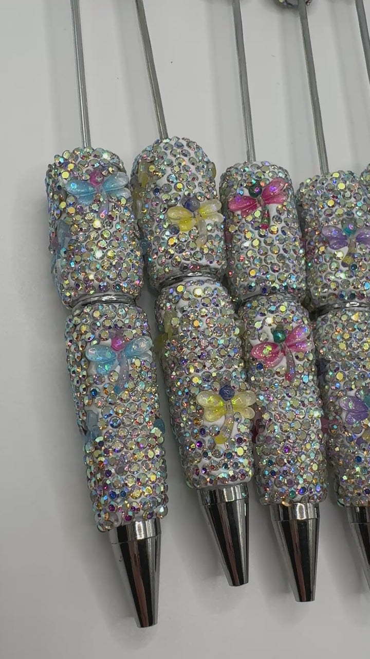 Beadable Dragonfly Rhinestone Pens