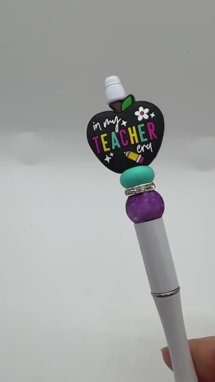 In My Teacher Era Custom Beaded Pen, Teacher Life Bead Pen, Teacher Pen , Cute Teacher Pen, Gift for Teachers