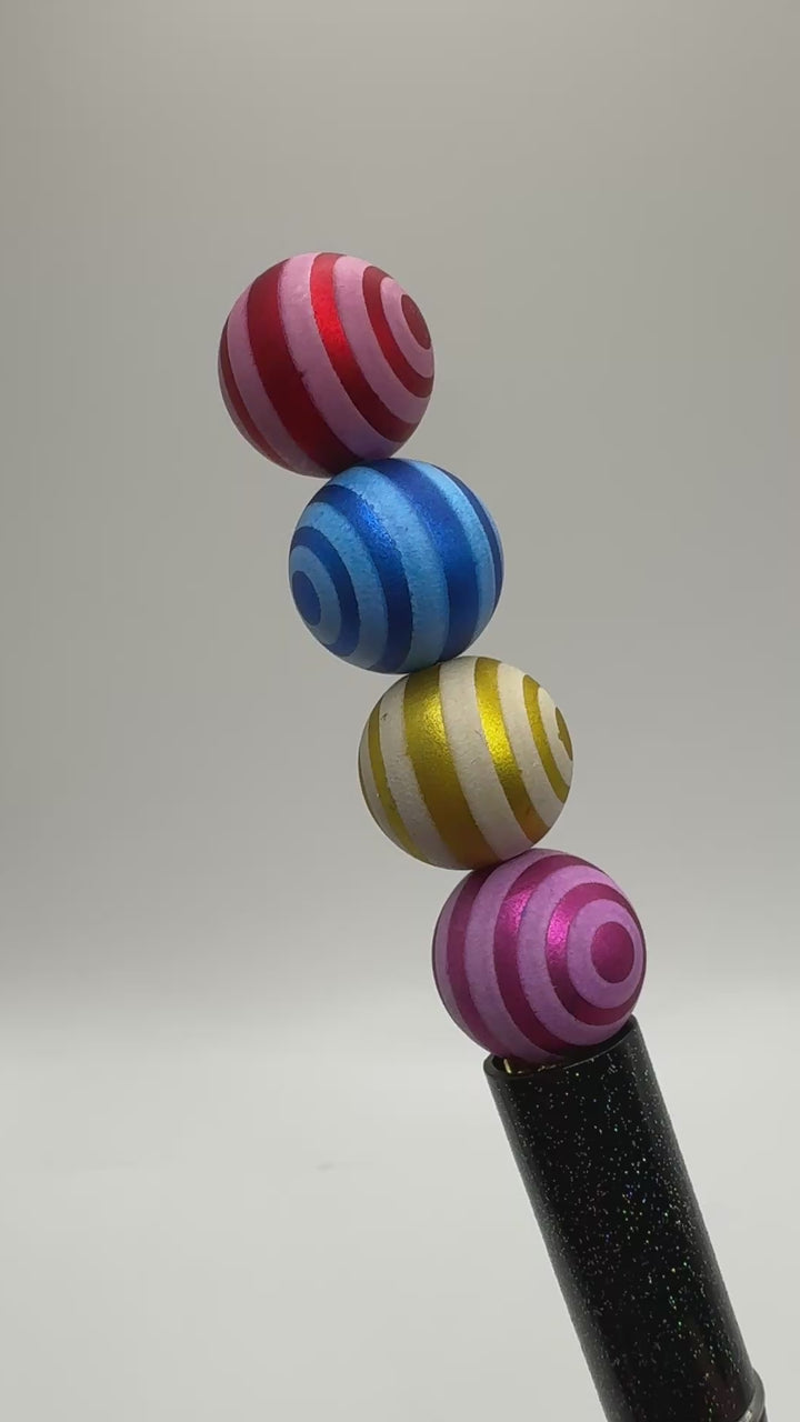 Frosted Swirl Beads -16mm - 20pc.