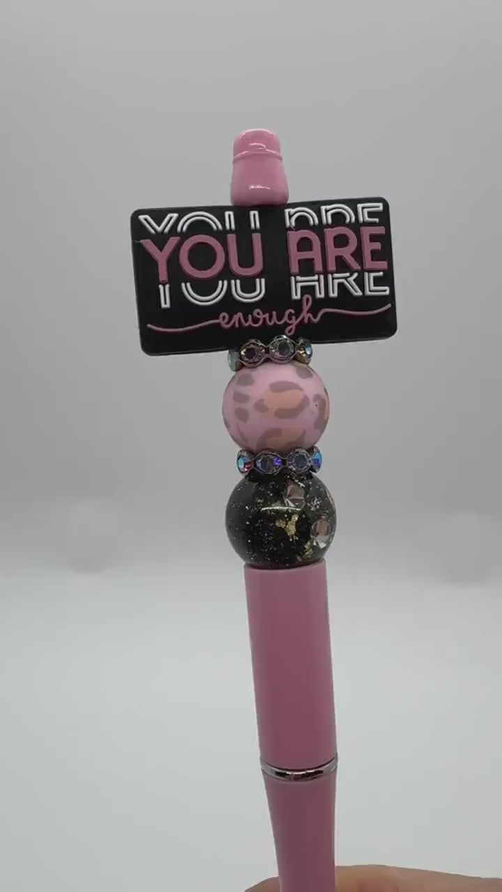 You Are Enough Beaded Focal Pen, Encouragement Bead Pen, Positivity Focal Pen