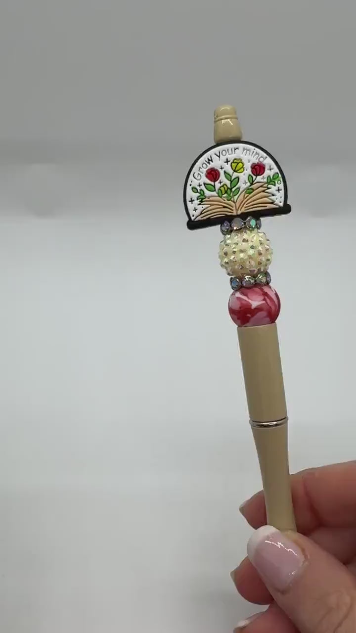 Beaded Pens for Avid Readers, Book Lover Pens, Gift for People that Love to Read, Book Pen, Journaling Pen, Pen to Go With Journal
