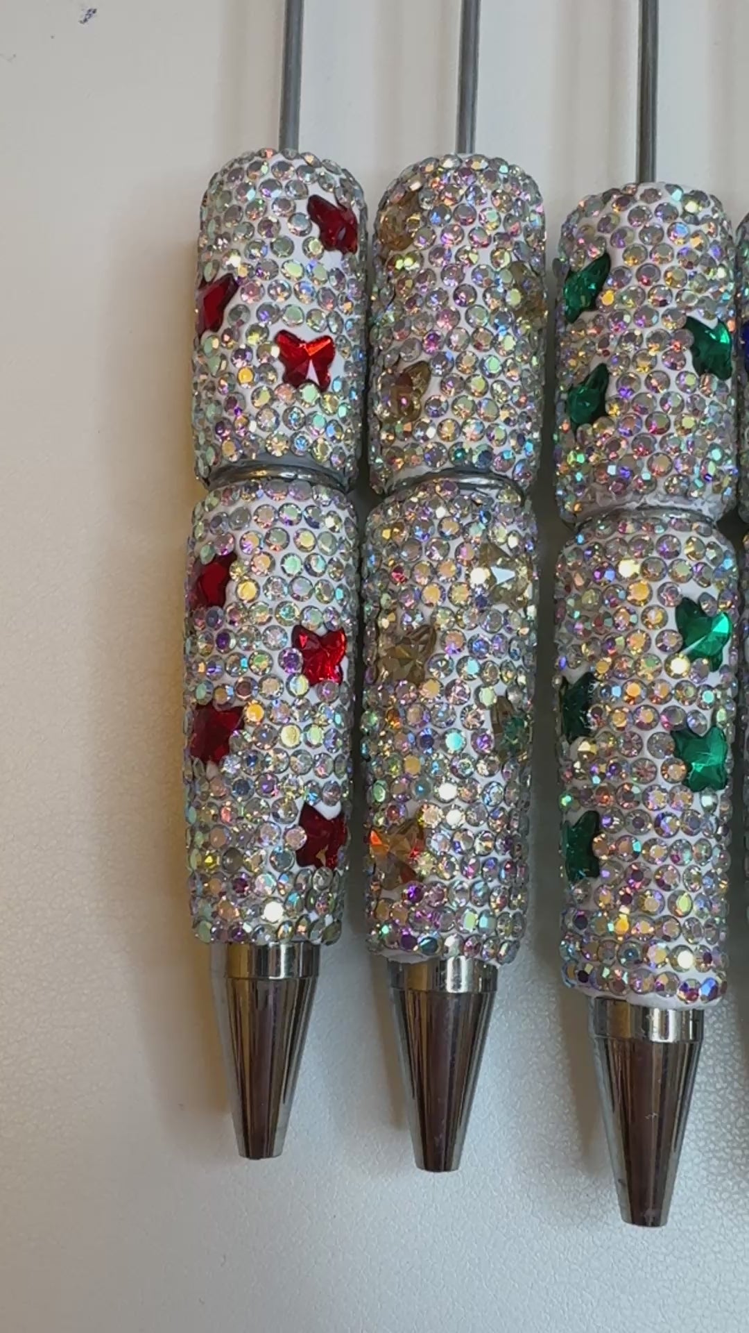 Rhinestone Butterfly Crystal Beadable Pens