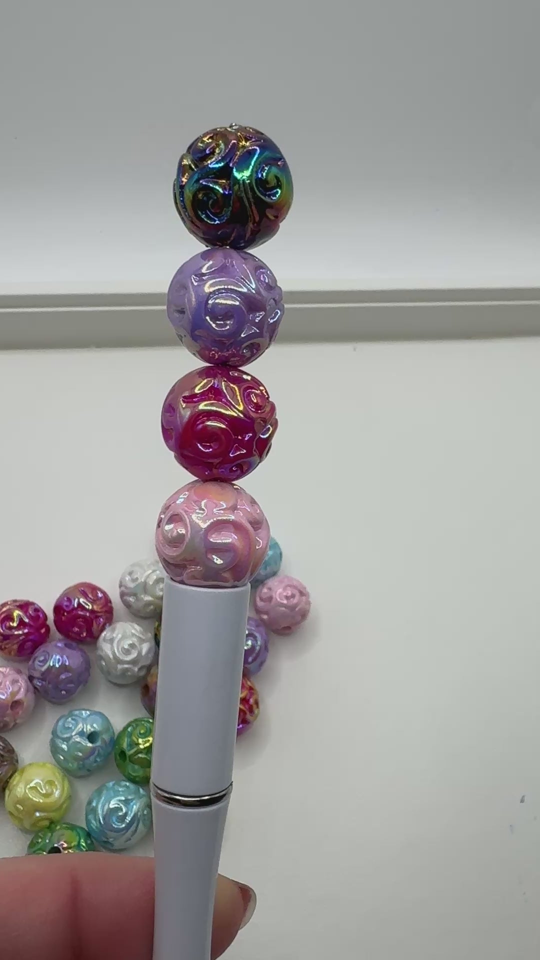 16mm Swirl Carved Beads - 20pcs.