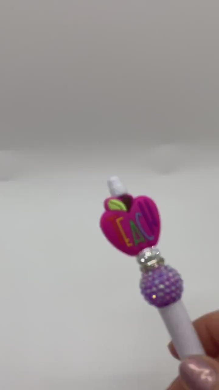 Teacher Appreciation Pen, Inexpensive Teacher Pen, Teacher Bling Pen, Teacher Christmas Gift, Teacher Apple, Gift Ideas for Teachers