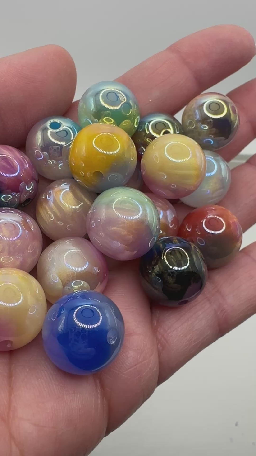 16mm Milky Way Acrylic Beads -20pc.