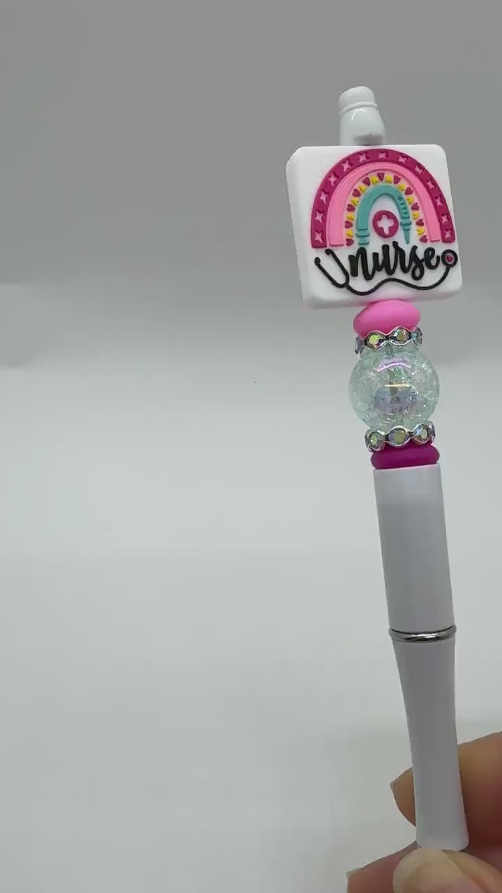 Custom Beaded Nurse Pen, Gifts for Nurses, Glam Nurse Pen, Fancy Nurse Pen, Nurse Life Pen, It&